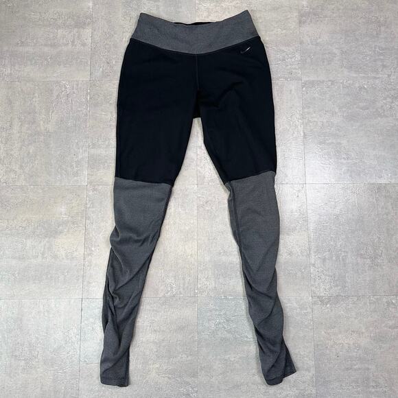 Nike Black Grey Dri Fit Legendary Ribbed Training Legging Womens Medium Mid Rise - Picture 5 of 13